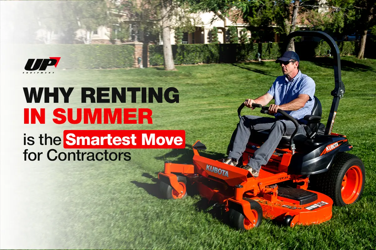 Florida contractor using rental landscaping equipment during summer project